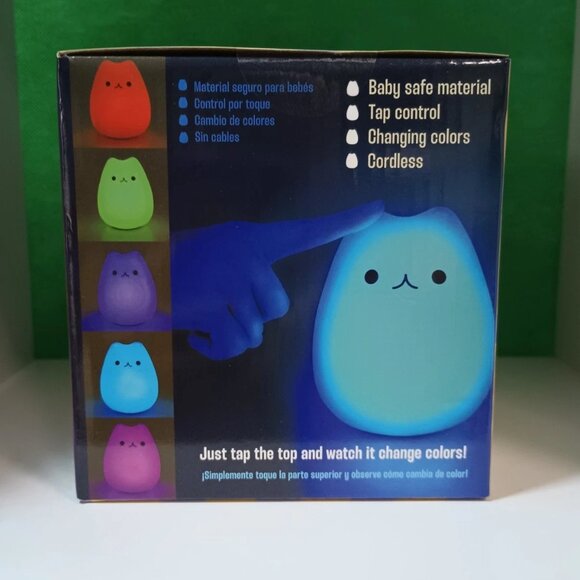 NIB Squishy CAT Night Light RGB Color Changing Cordless Baby Safe - Picture 3 of 4